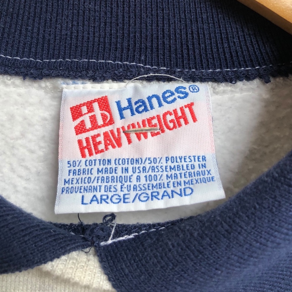 Vintage 90s Hanes Heavyweight Collared Sweatshirt Charleston, SC Anchor Unisex L - Picture 7 of 11